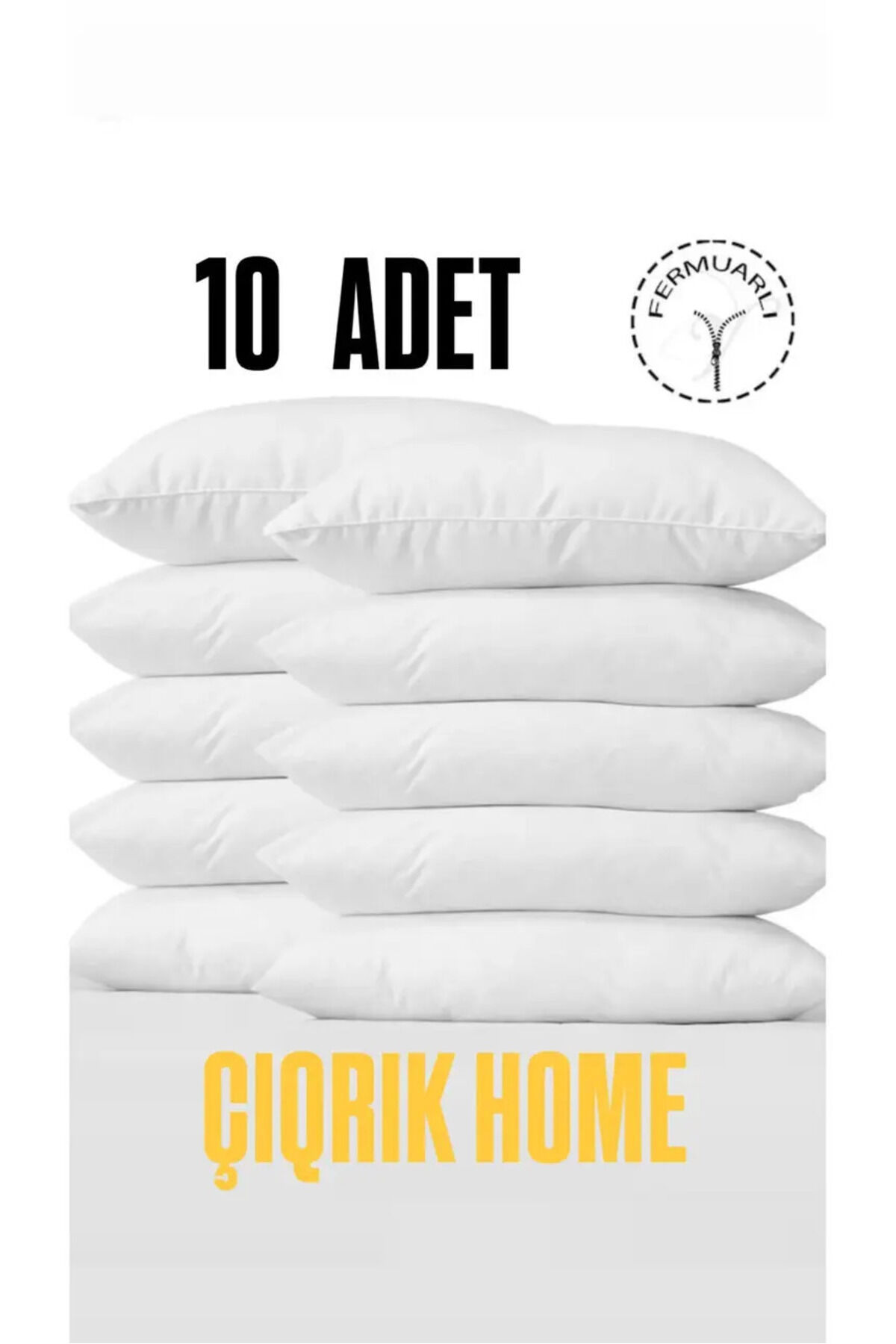 10 Adet Oteller için Boncuk dolgulu Silikon Yastık (1000Gr)