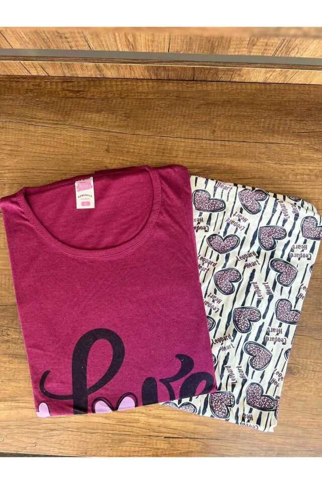 Kadın Kısa Kollu Battal Pijama Takımı