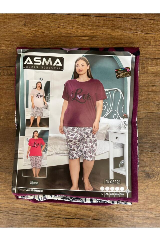Kadın Kısa Kollu Battal Pijama Takımı
