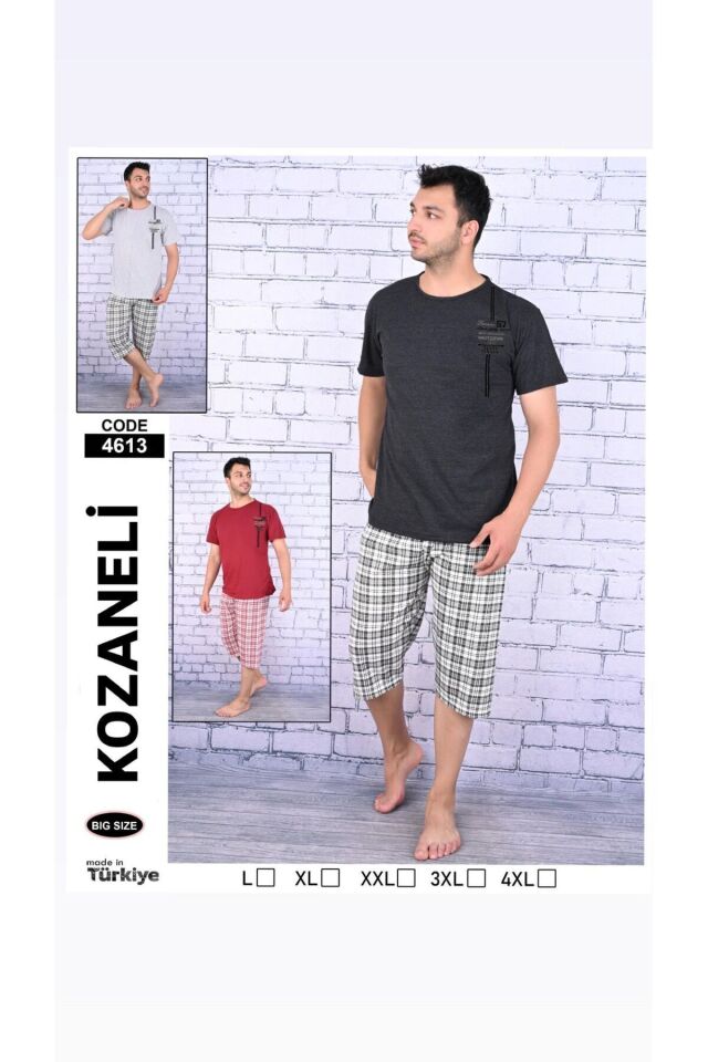 Battal Boy Erkek Kapri Pijama Takımı 4613