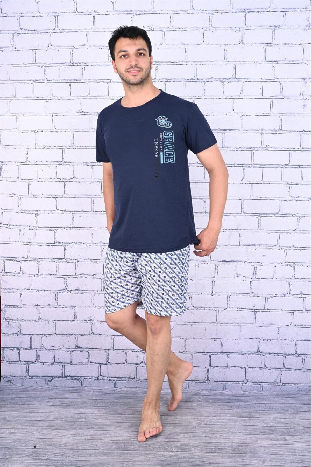 Erkek Şortlu Pijama Takımı