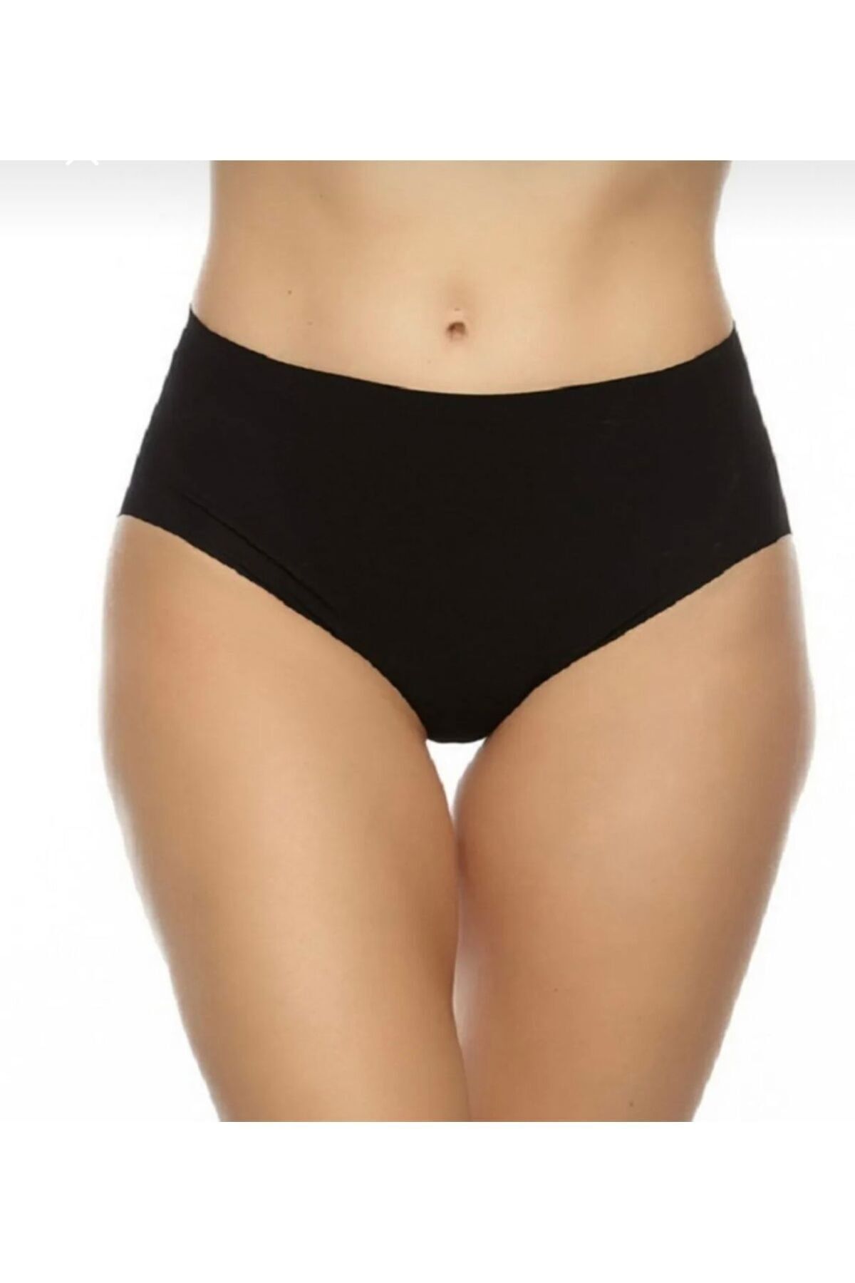Kadın 3'lü Siyah Dikişsiz Lazer Kesim Iz Yapmaz Bikini Külot