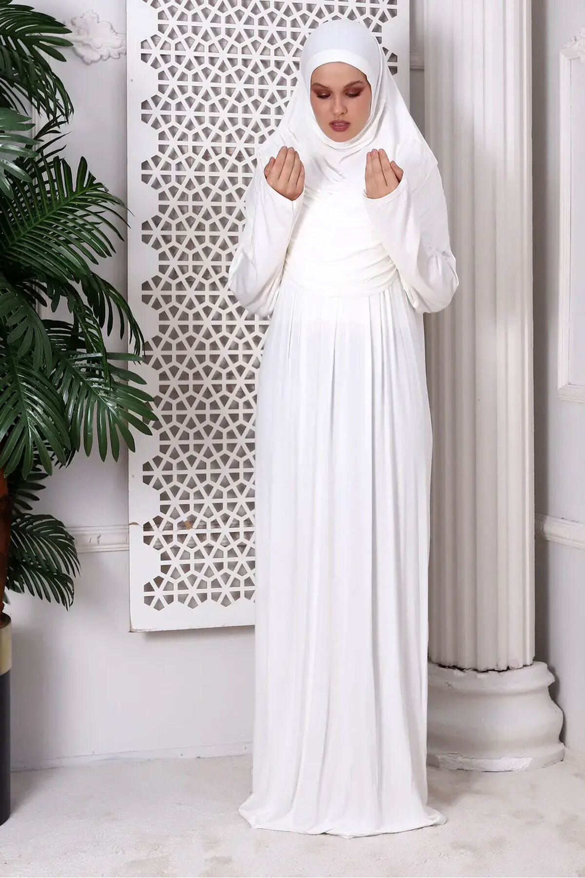 Namaz Elbisesi Beyaz - Standart