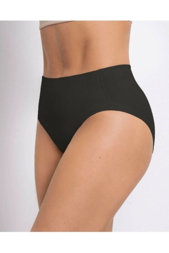 6 adet Likralı Penye Külot Siyah Beyaz - 4XL