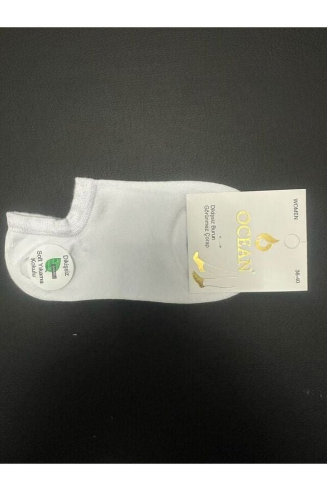 6 Adet Kokulu Dikişsiz Soft Patik Çorap Beyaz - 36-38