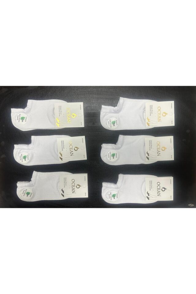 6 Adet Kokulu Dikişsiz Soft Patik Çorap Beyaz 6'Lı - 36-38