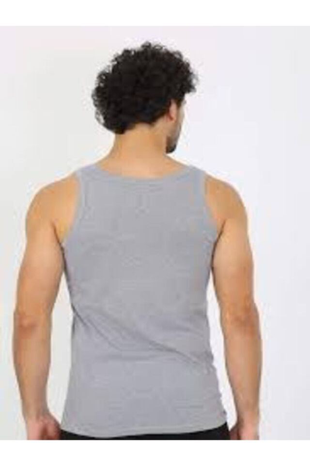 6 Adet Erkek Atlet Gri - XL