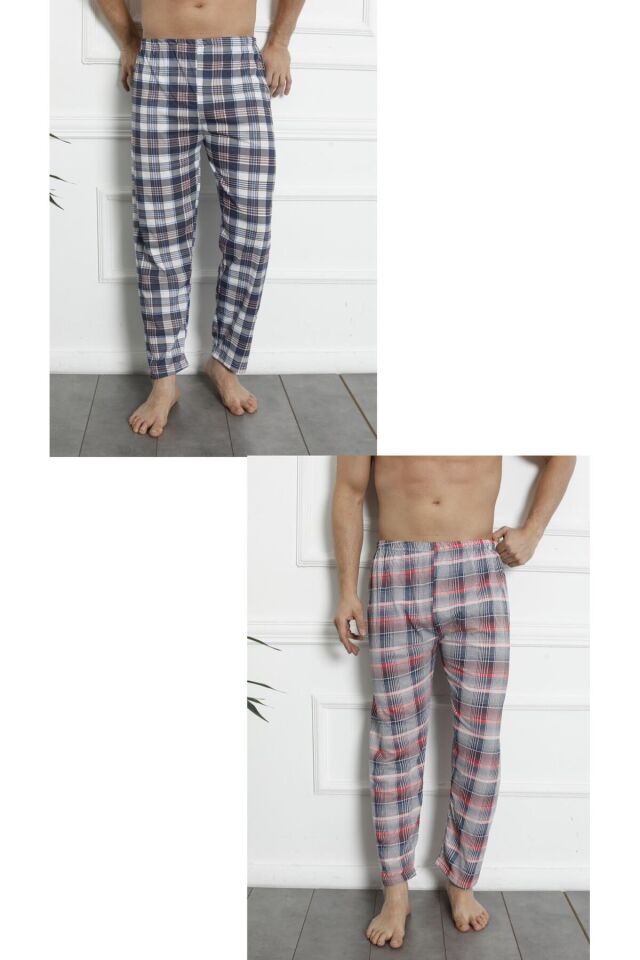2'li Pijama Alt Ekonomik Kırmızı - L
