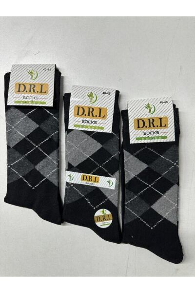 5 adet Baklava Desen Penye Lüx Erkek Çorap