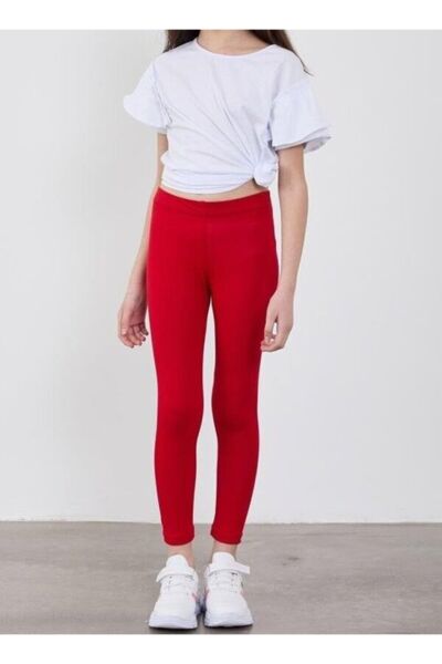 3 Adet Likralı Penye Çocuk Tayt