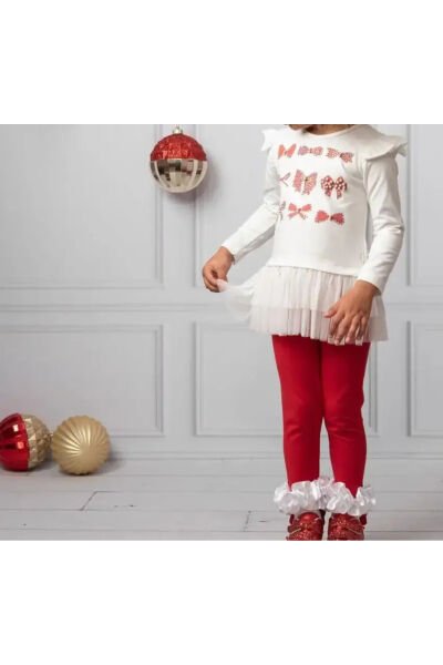3 Adet Likralı Penye Çocuk Tayt