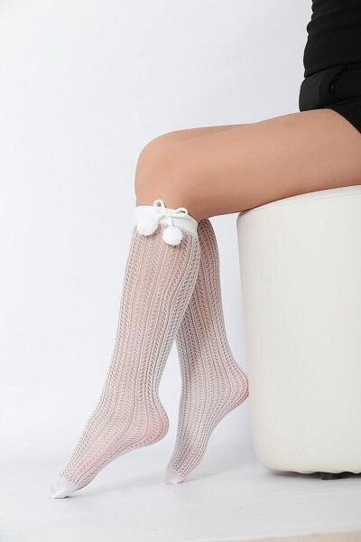 3 Adet Ponpon Kız Çocuk Çorap