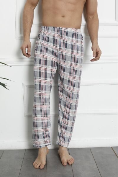 Erkek Pamuklu Pijama Altı 206 Kırmızı - XL