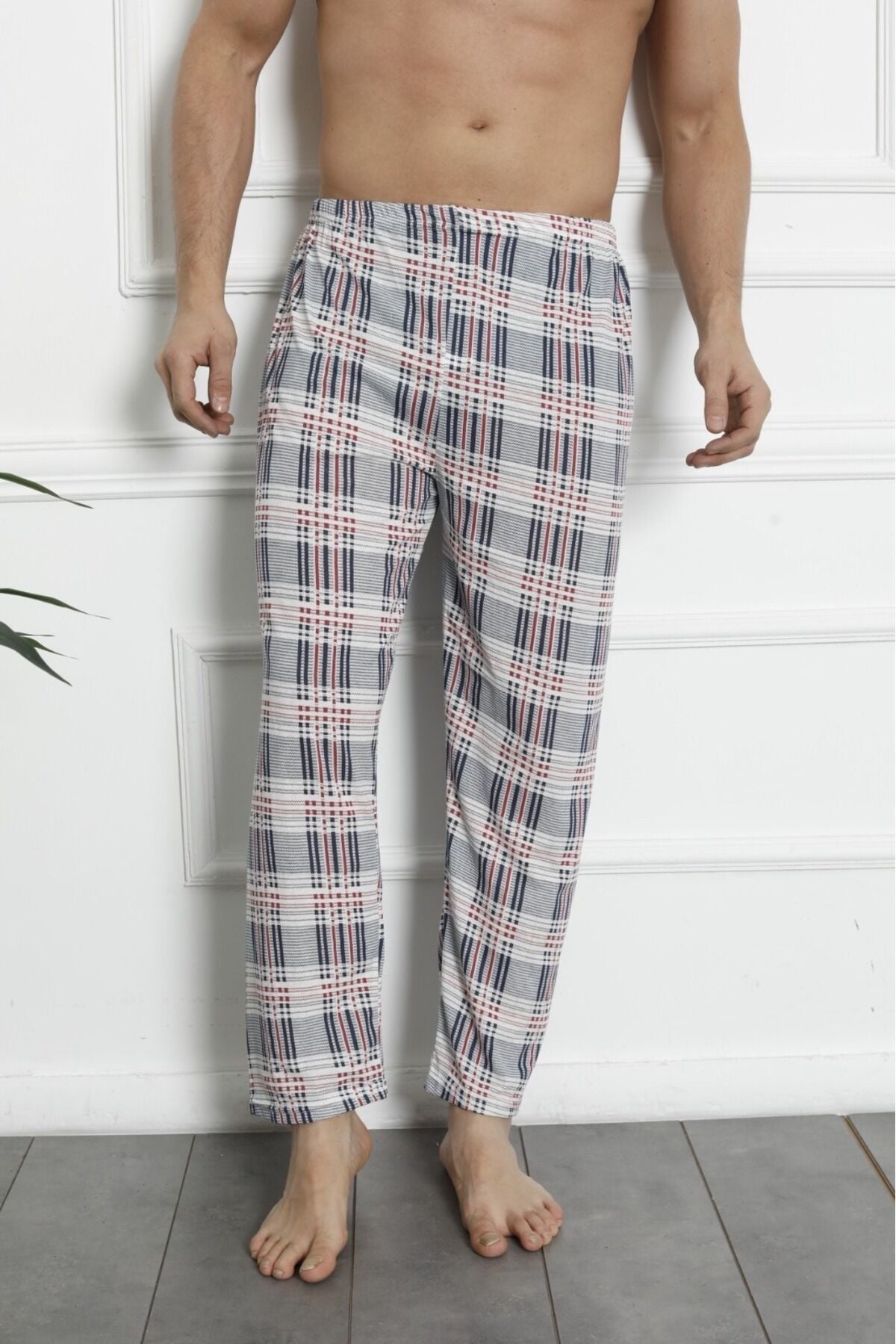 Erkek Pamuklu Pijama Altı 206 Kırmızı - M
