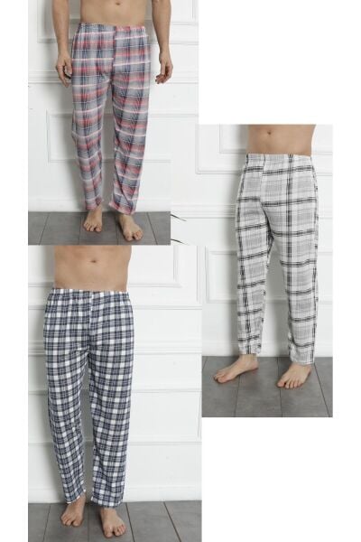 3 LÜ EKONOMİK PİJAMA ALT Lacivert - 2XL