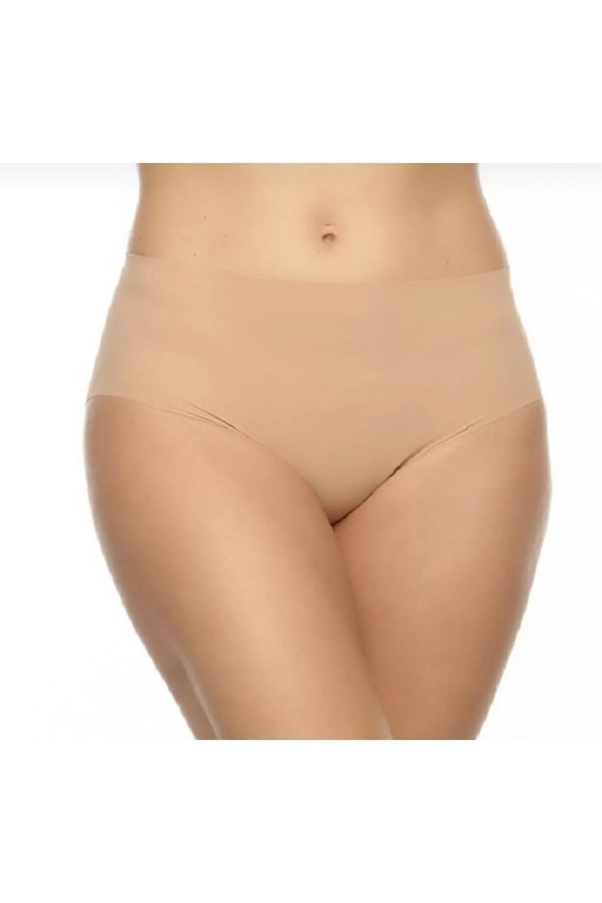 Kadın 3'lü Siyah Dikişsiz Lazer Kesim Iz Yapmaz Bikini Külot Ten Rengi - L