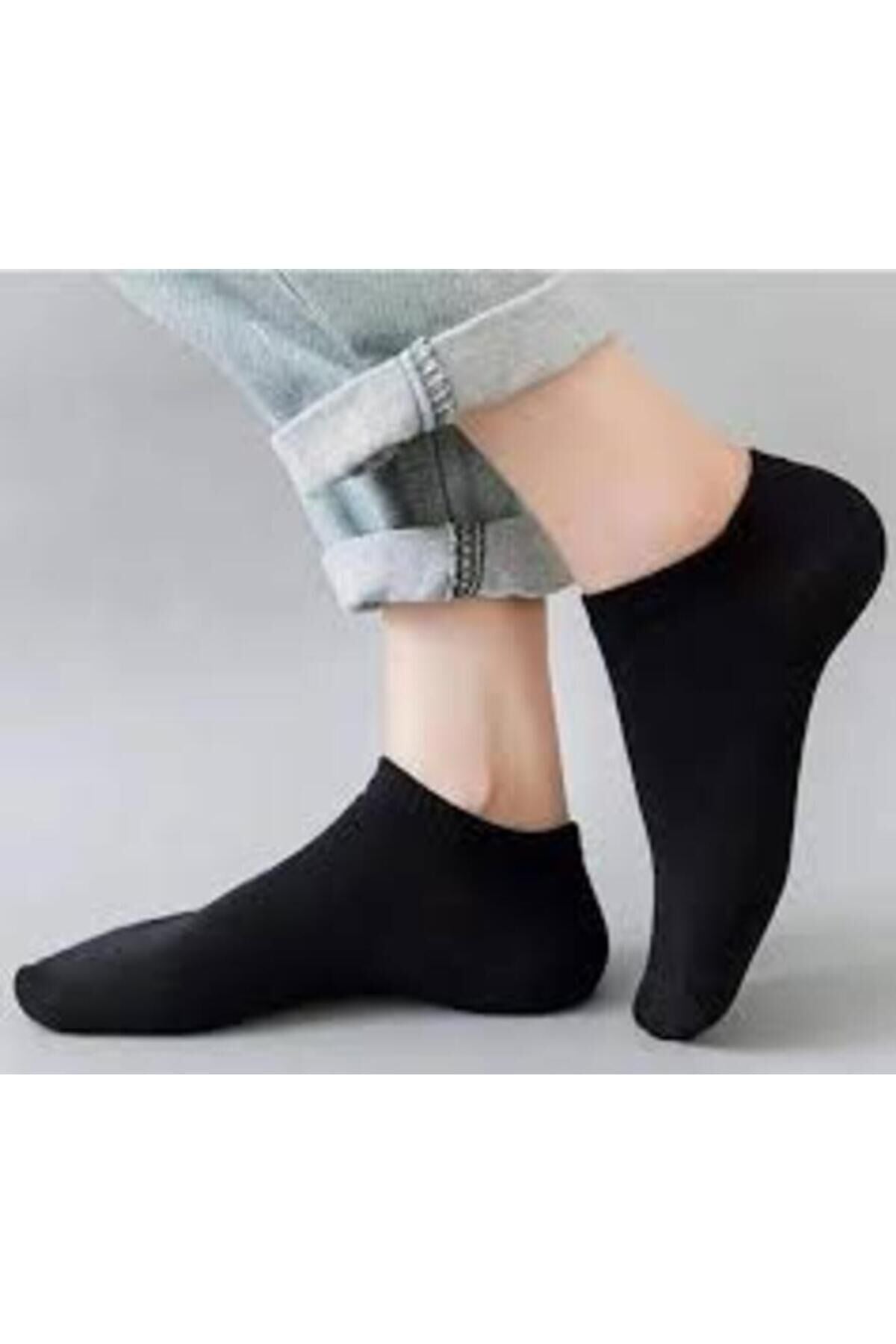 6 Adet Kokulu Dikişsiz Soft Patik Çorap Siyah 6'Lı - 36-38